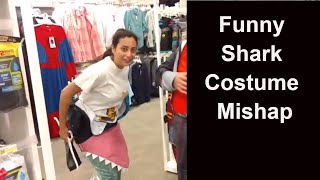 Funny Shark Costume Wardrobe Malfunction... So Silly Girl