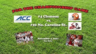 2017 Clemson @ No. Carolina State One Hour