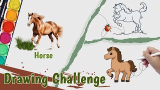 Horse Drawing Challenge: Me vs. My Ladybird!