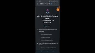 CEX.IO Diamond Hands Collectible Card : Quiz Answers #CEX.io #airdrop  Date :- 30/09/2024 Part 1