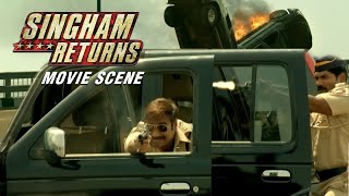 Ajay Devgn's Convoy Is Attacked On The Sea Link | Singham Returns | Movie Scene | Rohit Shetty