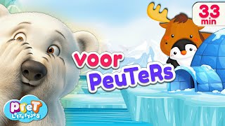 Wie Zit Daar Verstopt? Dieren in de Dierentuin, In de Sneeuw en Op de Boerderij | Pretlettertjes