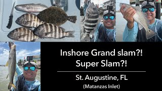 Inshore Grand Slam?! Super Slam?! (Matanzas Inlet in South St. Augustine, FL)