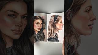 Обзор скетчбука акварельные портреты рисунки | Sketchbook watercolour portraits paintings drawings