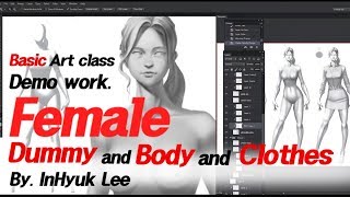 InHyuk Lee's Art class: How to draw Female (이인혁 그림수업:여자 인체도형,인체,옷 그리기) By.InHyuk Lee 이인혁