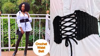 Crochet Corset Waist Belt