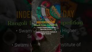 Happy #Independence day🇮🇳 | Rangoli Design Competition | Vedanth Group Of Institutions #shortsvideo