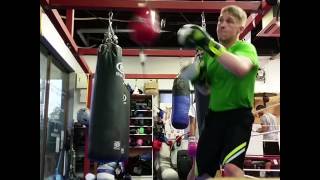 Double end bag boxing drill