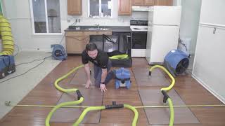 How to setup Dri-Eaz Rescue Mat Floor Drying System