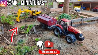 Fiz um lago para os gado 🐮 com minha p.c Hyundai #miniaturas #minis #brinquedos #caminhão