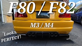 Fitting BMW F80/ F82 M3 Diffuser on E46 GTR M3 rear Bumper