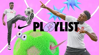 Footballer Alphonso Davies’ footie ricochet game! Bonus BLOOPER REEL | Nike Playlist (S11E11) | Nike