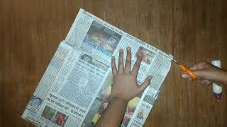 Best out of waste newspaper folder making 📰 multi purpose storage folder with many columns😁❤