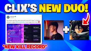 This Fortnite Pro BROKE the Arena Kill World Record! Clix NEW DUO!