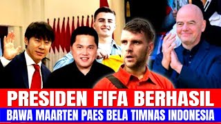 PRESIDEN FIFA BERHASIL, BAWA MAARTEN PAES BELA TIMNAS INDONESIA