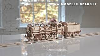 UGEARS Locomotiva 460 con Tender - Modelli Ugears