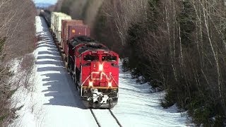 CN 8842 West, Overhead near Petitcodiac, New Brunswick 03-09-2014