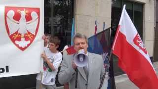 19.09.2014 WARSZAWA - DEMONSTRACJA POD AMBASADĄ UKRAINY. CZ.4