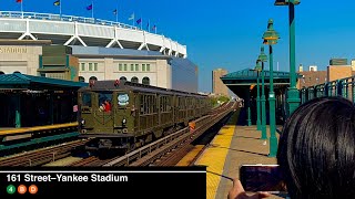 (B)(D)(4) Train Action w/ Lo-V Train Run @ 161 St-Yankee Stadium (Halloween Special)