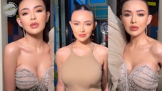 Amanda Manopo Hot News 🔴 Menawan Amanda Dibalut Gaun Siluet Sayap dengan Makeup Hollywood Glam