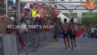 Runner pulls his brother across finish line