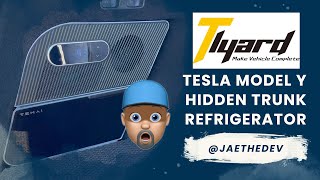 Ultimate Tesla Model Y Accessory Mod: The Hidden Trunk Refrigerator #tesla #tlyard #teslamodely