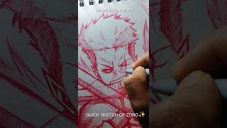 Drawing Zoro ✨ #animeart #shorts