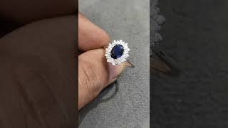 blue sapphire ring in diamond and platinum...#gold #jewellery #trending #diamond #ring