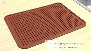 Custom silicone dish drying mat   - silicone mat manufacturer