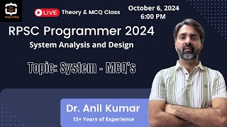 4. System MCQ's | System Analysis & Design | RPSC Programmer 2024 | SAD by Anil Sir | Happy Coding