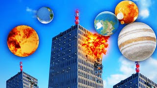 Big and Small Planets vs Buildings - Teardown