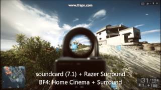 Quick test of virtual surround sound in BF4 (standard headphones)