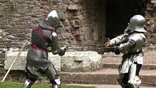 archery and sword fighting knights raglan castle aug 2023