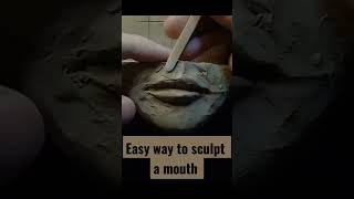 Easy way to sculpt a mouth 👄 #learning #art #trending #sculpture #course