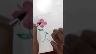 Watercolour flower doodle that **ANYONE CAN DO** | #shorts | Arts, Crafts and Laughs