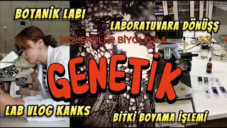 VLOGII MOLEKÜLER BİYOLOJİ & GENETİK öğrencisinin laboratuvar günüII kyk da bir günII BOTANİK LABI