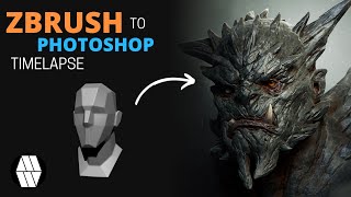 ZBrush to Photoshop Timelapse - 'Ogre Bust' Concept