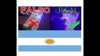 Como Saber si tu billete es Verdadero o Falso /Medidas de seguridad Billetes Argentinos.