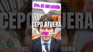 CEPO AL DOLAR ¡AFUERA! cuando la #inflacion DE 2% #Milei