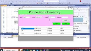 Phone Book Inventory System Software Using C#