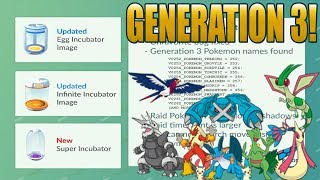 POKEMON GO GEN 3 CONFIRMED! NEW SUPER INCUBATOR & MORE!