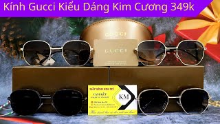 ♦️Kính Gucci Mạ Vàng♦️Mắt Kính Gucci Kim Cương Thời Trang Nam Nữ| Mắt Kính Kim Mỹ