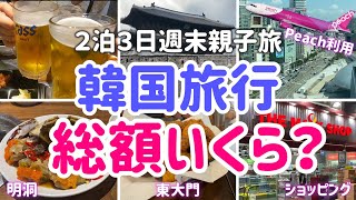 【韓国旅行総額いくら？】親子旅２泊３日の韓国旅行。食にショッピングにソウルを堪能！気になる費用の総額もお伝えします！