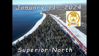 Jan 11, 2024 ~ CPKC trains at Marathon, Coldwell, Neys, Steel, Jackfish, Terrace Bay, Schreiber, ON