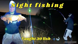 G.A Night fishing || white bass fishing at river