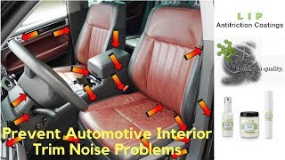 Automotive interior trim noise or 'Squeaks & Rattles' problems - Antifriction Coatings introduction