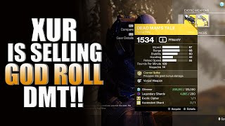 Destiny 2 Xur Is Selling A God Roll DMT (Dead Man’s Tale) Xur Location & Inventory Witch Queen!