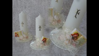 DIY Christening candle    Свечи для крещения    Մկրտության մոմեր