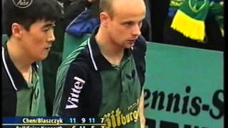 Tischtennis Bundesliga: Chen Zhibin Lucjan Blaszczyk vs Timo Boll Zoltan Fejer-Konnerth  May 2002