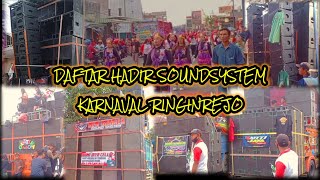 Daftar Puluhan Soundsystem yang hadir karnaval Ringinrejo||full horeg||full bliut